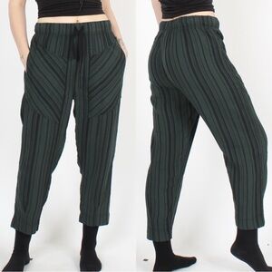 PRAIRIE UNDERGROUND Something 4 Me Tabby Galaxy Striped Green Pants Trousers